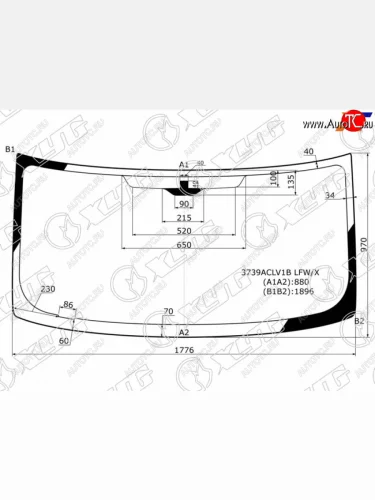 Стекло лобовое Ford Transit 00-14 XYG 3739ACLV1B LFW/X