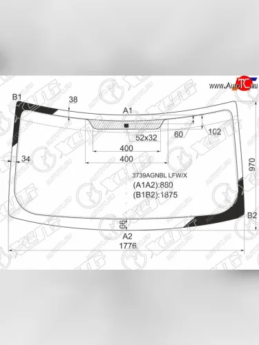 Стекло лобовое Ford Transit 00-14 XYG 3739AGNBL LFW/X