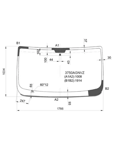 Стекло лобовое PEUGEOT BOXER II/FIAT DUCATO II/CITROEN JUMPER II 06- FUYAO 3750AGNVZ, 3750agnvz FUYAO 3750AGNVZ