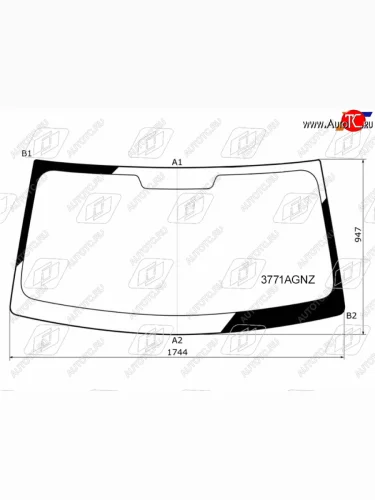 Стекло лобовое FUYAO (зеленое) Iveco Daily фургон (2014-2019)