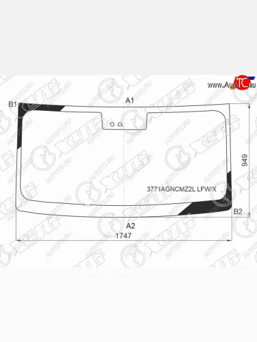 Стекло лобовое (камера, датчик дождя) XYG (зеленое) Iveco Daily фургон (2014-2019)