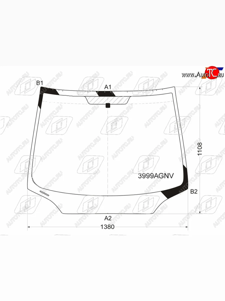 Стекло лобовое (USA) FUYAO Honda Civic FD седан дорестайлинг (2005-2008) (зеленый)  в Керчи Республика Крым