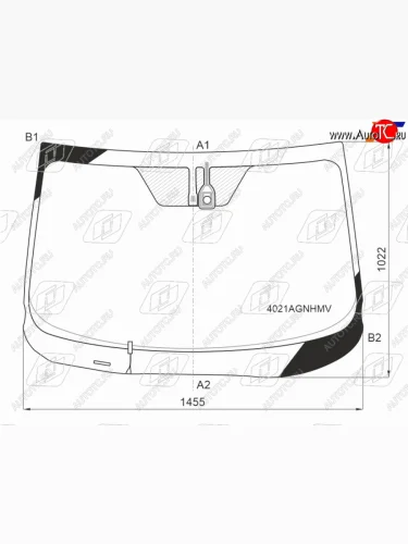 Стекло лобовое (обогрев щеток, датчик дождя) FUYAO (зеленое) Honda CR-V RW,RT дорестайлинг (2016-2020)