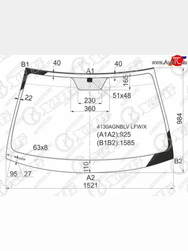 Стекло лобовое Hyundai Sonata 04-10 XYG 4130AGNBLV LFW/X