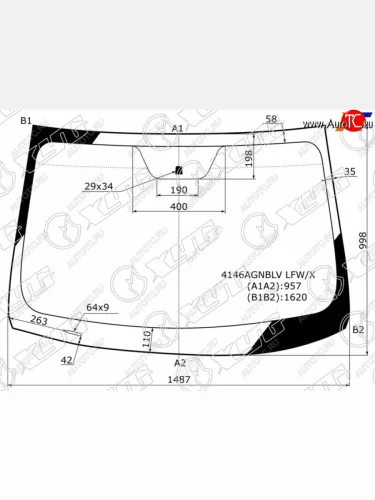 Стекло лобовое (Сборка Россия) Hyundai i40 11-17 XYG 4146AGNBLV LFW/X