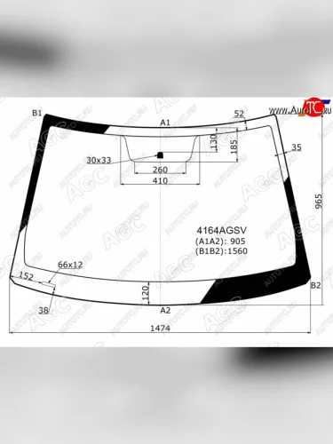 Стекло лобовое Hyundai Creta 15-21 AGC 4164AGSV
