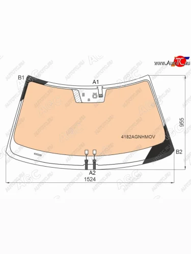 Стекло лобовое (Обогрев полный Датчик дождя Датчик запотевания) Hyundai Creta 20-22                AGC 4182AGNHMOV