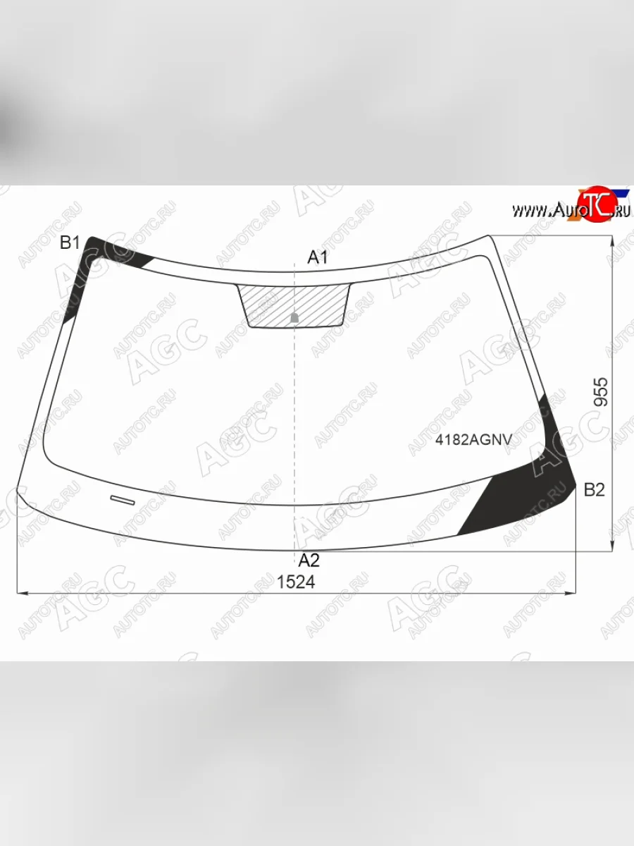 Стекло лобовое AGC Hyundai Creta SU (2020-2022) (зеленое)  в Перми Пермском крае