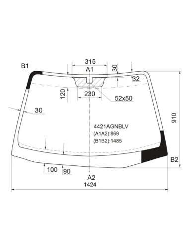 Стекло лобовое Kia Cerato 04-09 FUYAO 4421AGNBLV