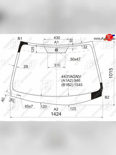 Стекло лобовое FUYAO (зеленое) KIA Ceed 1 ED дорестайлинг, хэтчбэк 5 дв. (2006-2010)