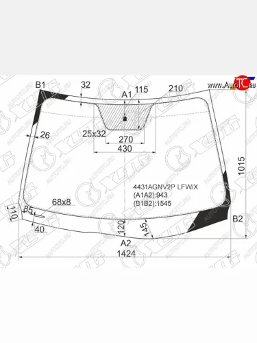 Стекло лобовое Kia Ceed 10-12 XYG 4431AGNV2P LFW/X