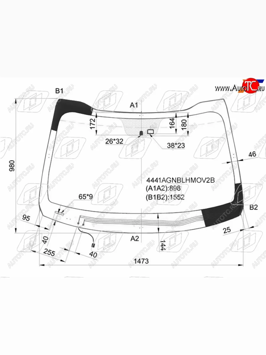 Стекло лобовое (обогрев щеток, датчик дождя) FUYAO KIA Optima 3 TF дорестайлинг седан (2010-2013) (зеленое)  с доставкой в г. Керчь