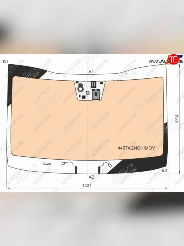Стекло лобовое (Обогрев полный Одна камера Датчик дождя Датчик запотевания) Kia Ceed 18-21  Xcee AGC 4457AGNCHIMOV