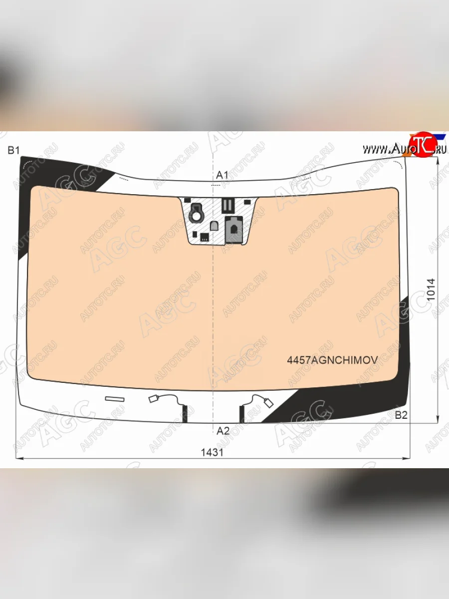 Стекло лобовое (Обогрев полный Одна камера Датчик дождя Датчик запотевания) Kia Ceed 18-21  Xcee AGC 4457AGNCHIMOV  в Воронеже Воронежской области