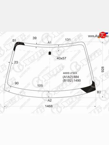 Стекло лобовое Subaru Impreza 00-07  Impreza WRX 00-07  Impreza WRX STI 00-07 XYG 44WS LFW/X
