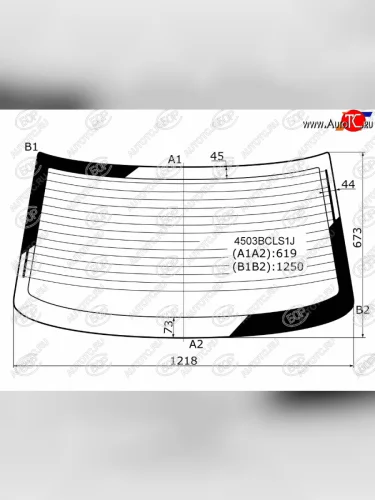 Стекло заднее с обогревом ВАЗ/LADA 2110 4D SED 95-14 BOR 4503BCLS1J, 4503bcls1j BOR 4503BCLS1J