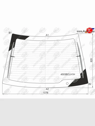 Стекло заднее (Без оттенка Обогрев) LADA 2112 99-09 BOR 4503BCLH1H
