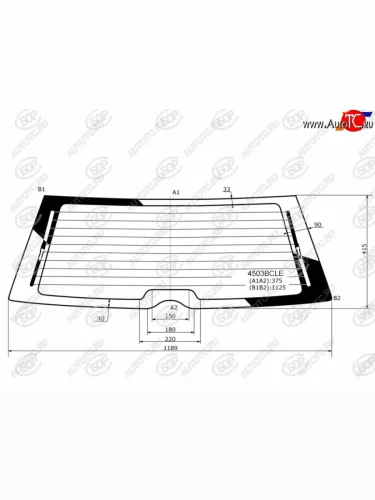 Стекло заднее (Без оттенка Обогрев) LADA 2111 97-14 BOR 4503BCLE