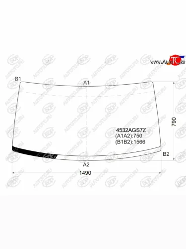 Стекло лобовое BOR (зеленое) Уаз Патриот 23632 дорестайлинг пикап (2008-2014)