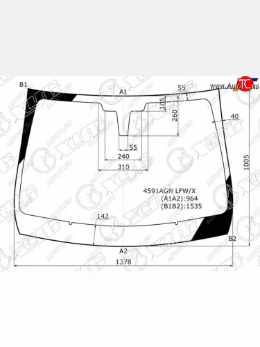 Стекло лобовое LADA XRAY 15-  XRAY Cross 18- XYG 4591AGN LFW/X