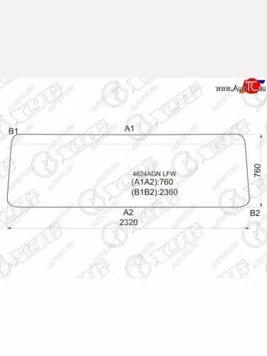 Стекло лобовое DAF 95 88-08 XYG 4624AGN LFW