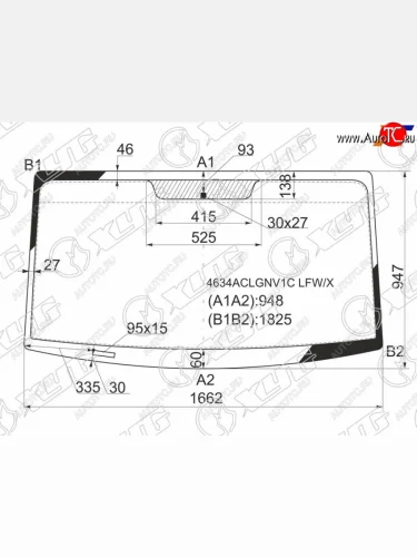 Стекло лобовое LDV Maxus 04-09 XYG 4634ACLGNV1C LFW/X