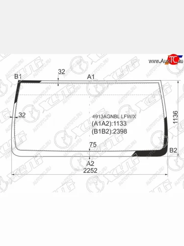 Стекло лобовое Man Tga-Series 00-07  Tgx-Series 07- XYG 4913AGNBL LFW/X