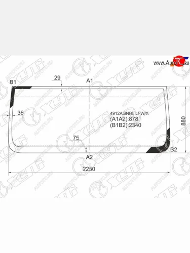 Стекло лобовое Man Tga-Series 00-07  Tgx-Series 07-  Sitrak C7H 14- XYG 4912AGNBL LFW/X