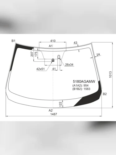 Стекло лобовое + дд MAZDA 6 45D SEDWGN 12-AGC 5180AGAMW