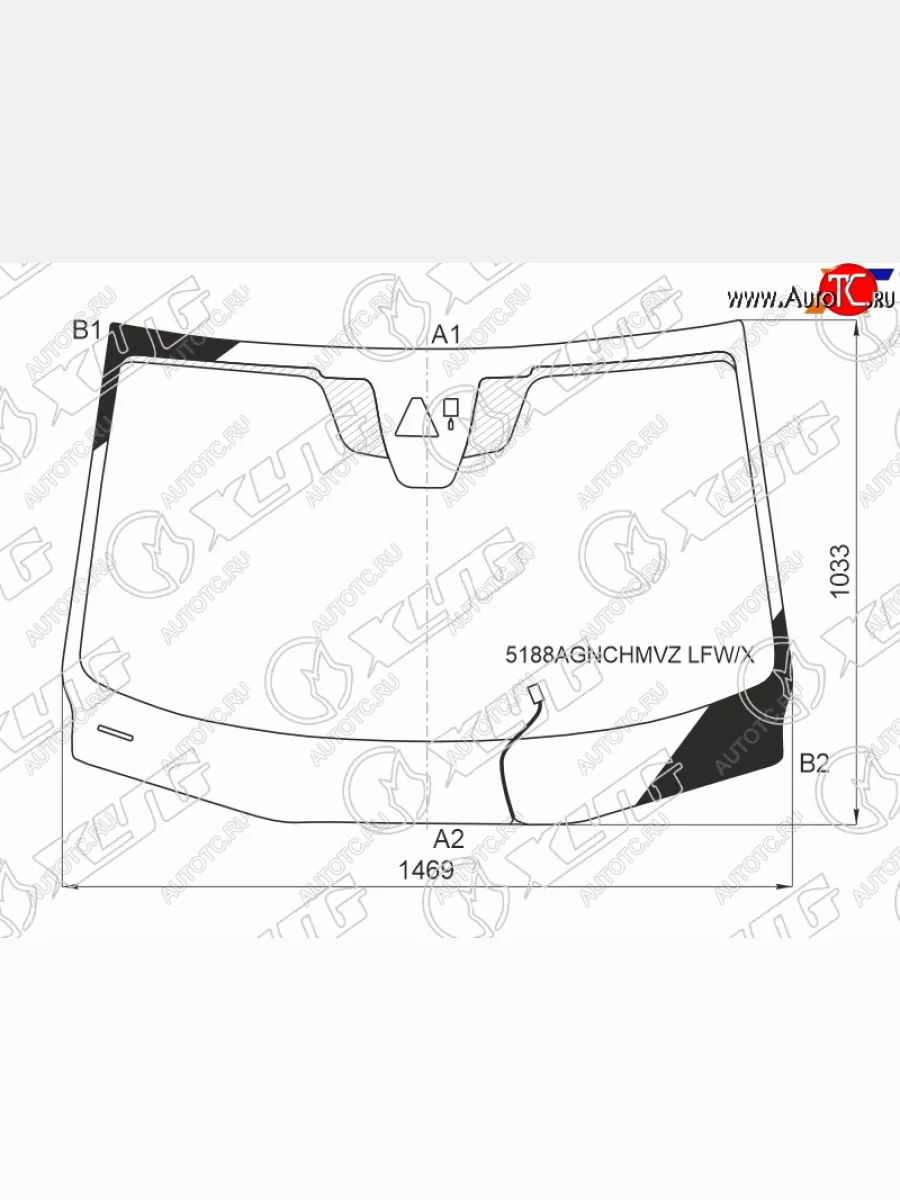 Стекло лобовое (Обогрев щеток Камера Датчик дождя Молдинг) Mazda 3 18- XYG 5188AGNCHMVZ LFW/X  в Воронеже Воронежской области