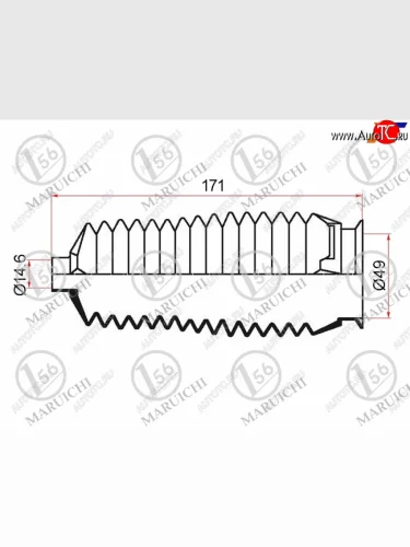 Пыльник рулевой рейки                                                                                MARUICHI 52-483