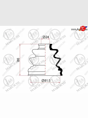 Пыльник ШРУСа наружный TOYOTA CALDINACORONA 21.. 97-02MAZDA6CX7 02-13 MARUICHI 52-420