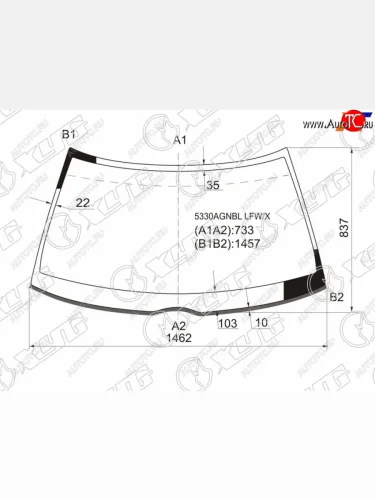 Стекло лобовое Mercedes-Benz E-Class 84-95 XYG 5330AGNBL LFW/X