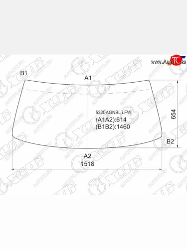 Стекло лобовое Mercedes-Benz E-Class 84-93 XYG 5320AGNBL LFW