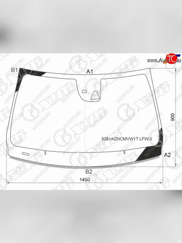 Стекло лобовое (камера, датчик дождя, молдинг) XYG (зеленое) Mercedes-Benz A class W176 хэтчбэк 5 дв. рестайлинг (2015-2018)