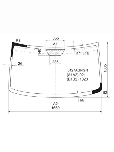 Стекло лобовое MERCEDES SPRINTER CLASSIC (высокая крыша) 95- FUYAO 5427AGNGN, 5427agngn FUYAO 5427AGNGN