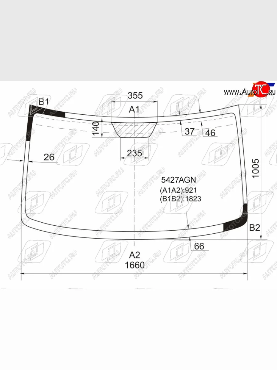 Стекло лобовое (высокая крышка) FUYAO Mercedes-Benz Sprinter W905 рестайлинг (2000-2006) (зеленое)  в Перми Пермском крае