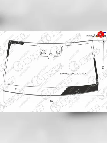 Стекло лобовое (Две камеры Датчик дождя Молдинг) Mercedes-Benz GLC Coupe 16-19                     XYG 5397AGSACMVZ1L LFW/X