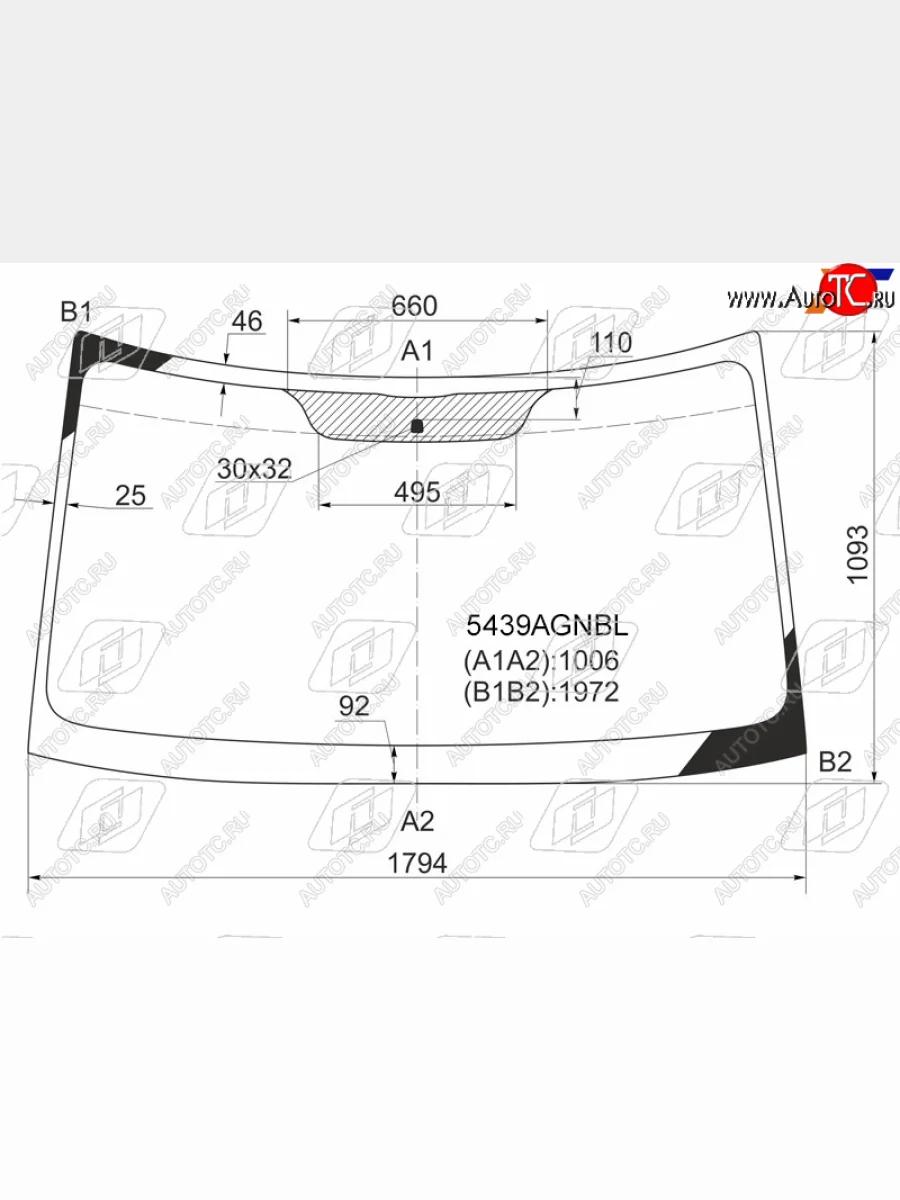 Стекло лобовое FUYAO Mercedes-Benz Sprinter W906 (2006-2013) (зеленое)  в Самаре Самарской области