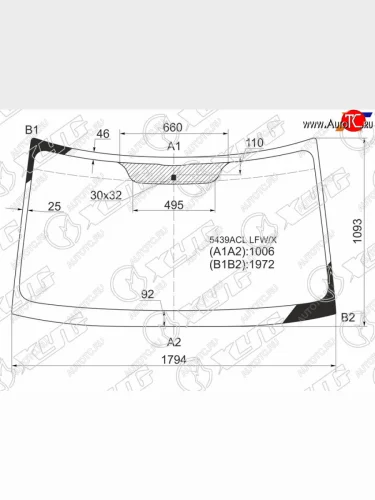 Стекло лобовое Mercedes-Benz Sprinter 06-18  Volkswagen Crafter 06-16 XYG 5439ACL LFW/X