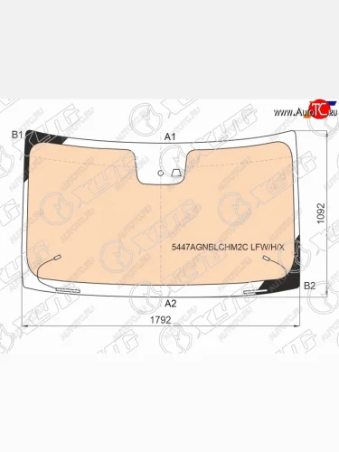 Стекло лобовое (Обогрев полный Камера Датчик дождя) Mercedes-Benz Sprinter 18- XYG 5447AGNBLCHM2C LFW/H/X