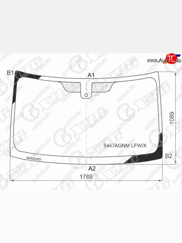 Стекло лобовое (датчик дождя) XYG (зеленое) Mercedes-Benz Sprinter  W910 (2018-2025)
