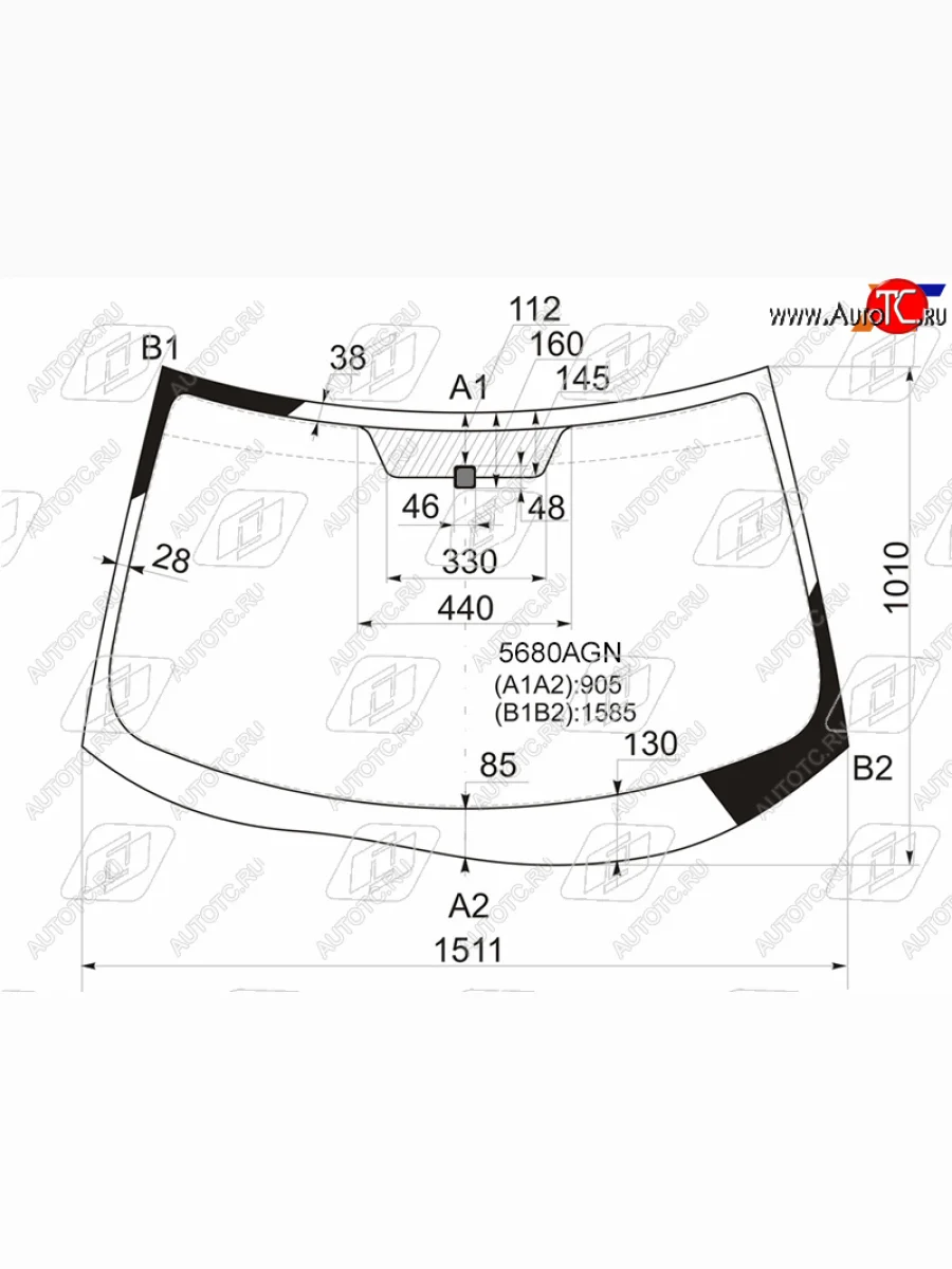Стекло лобовое FUYAO CITROEN C-crosser (2007-2012) (зеленое)  в Керчи Республика Крым