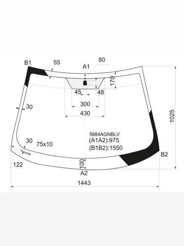 Стекло лобовое MITSUBISHI LANCER X 07-18                                                             FUYAO 5684AGNBLV