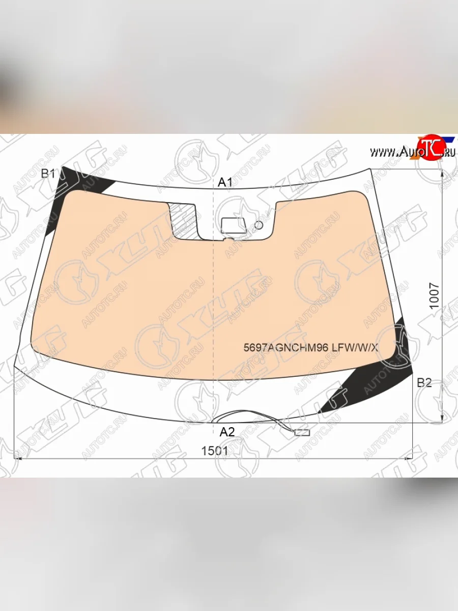 Стекло лобовое (обогрев полный, камера, датчик дождя) XYG Mitsubishi Outlander GF 3-ий рестайлинг (2018-2022) (зеленое)  в Воронеже Воронежской области