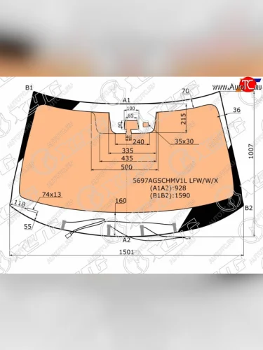 Стекло лобовое (Обогрев полный Камера Датчик дождя) Mitsubishi Outlander 12-18 XYG 5697AGSCHMV1L LFW/W/X