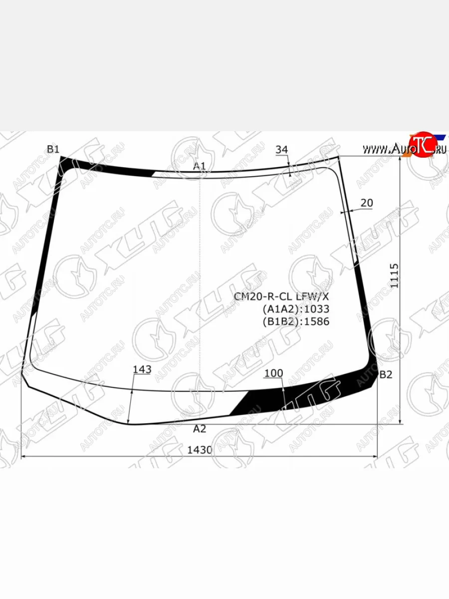 Стекло лобовое Toyota Ipsum (ACM20) 01-09 XYG CM20-R-CL LFW/X  в Керчи Республика Крым