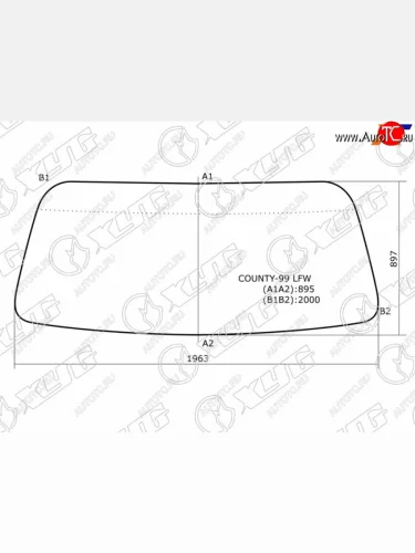 Стекло лобовое Hyundai County 98-08 XYG COUNTY-99 LFW