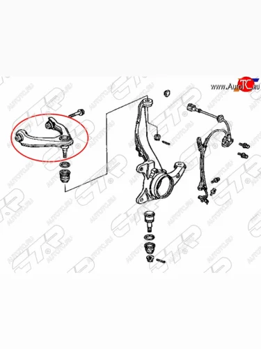 Рычаг верхний HONDA CR-V 96-01 LH CTR CQHO-34L