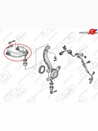 Рычаг передний верхний HONDA ACCORD 02-RH CTR CQHO-23R